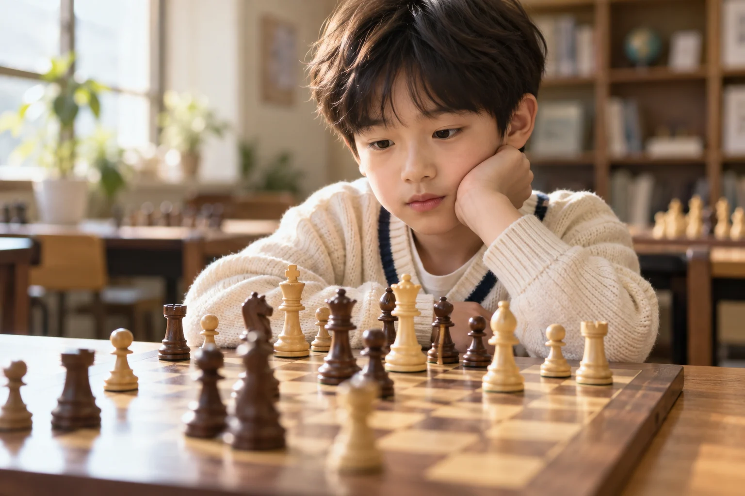 연습 과정의 체스 수업